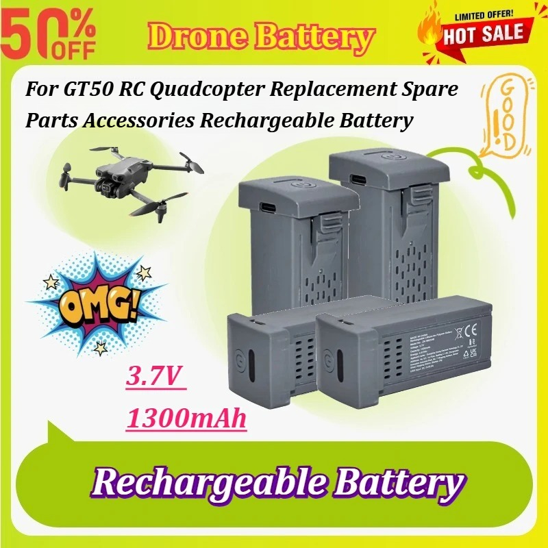 Drone Rc Gt50 - New 1-5Pcs 3.7V 1300mAh Drone Battery