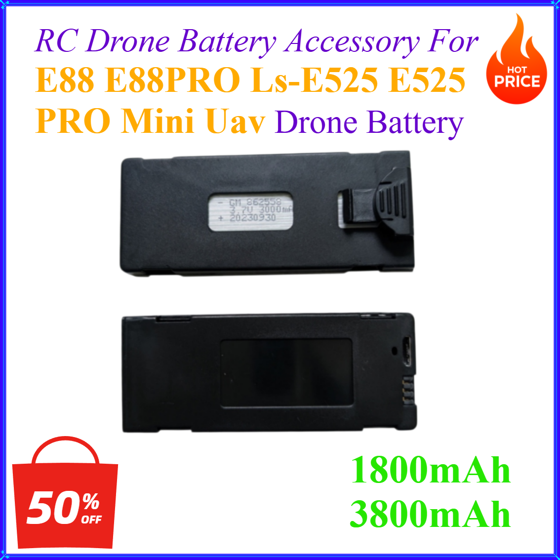 3.7V 1800mAh 3800mAh RC Drone  - Drone Rc E88 Pro 评论和价格
