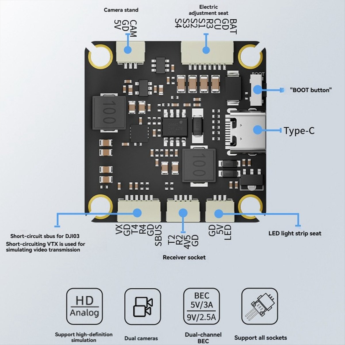 AAAE F455S V4 FC&ESC FPV Stack - Drone Rc V4 评论和价格