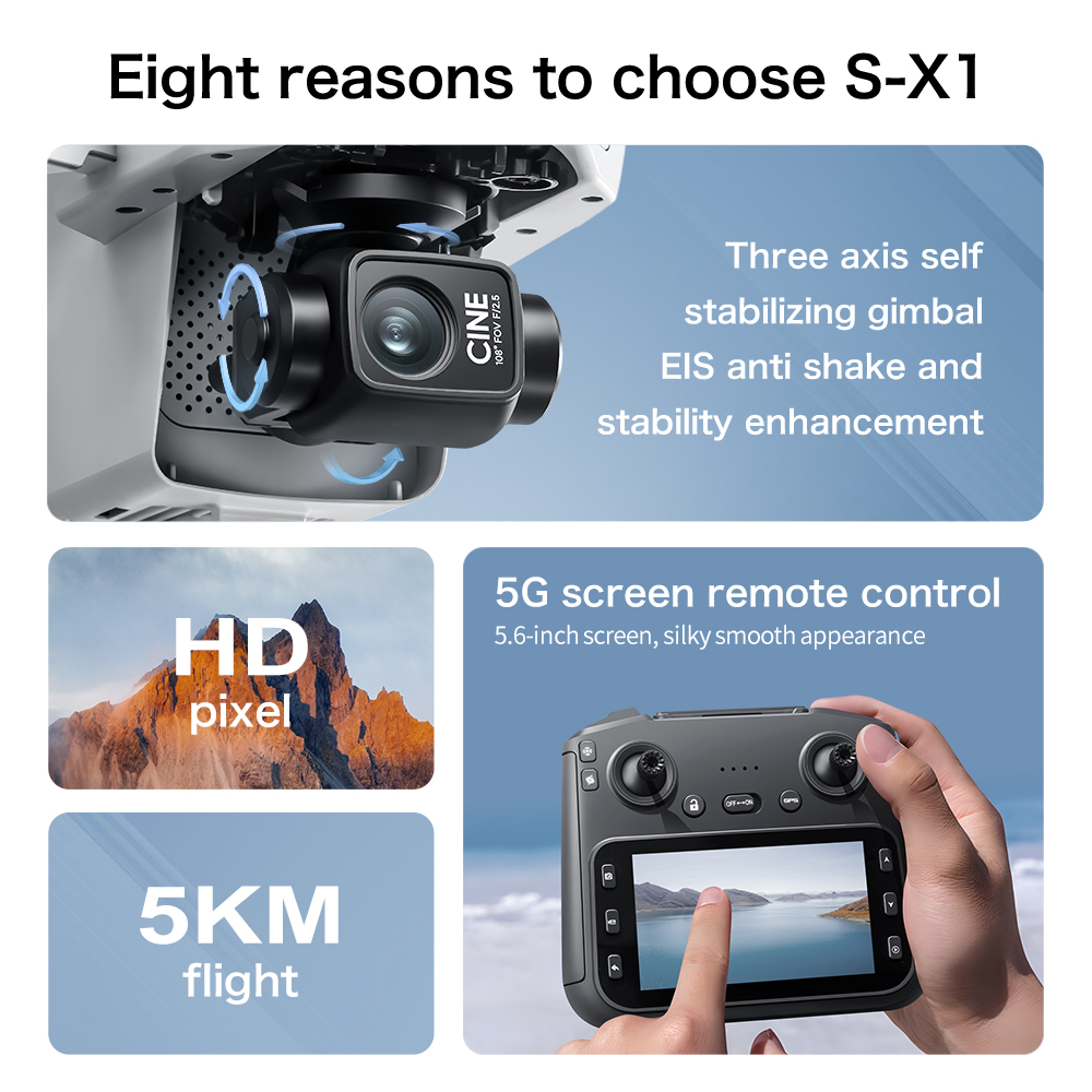 S-X1 Mini Drone 8K Professiona - Drone X1 Rc 评论和价格