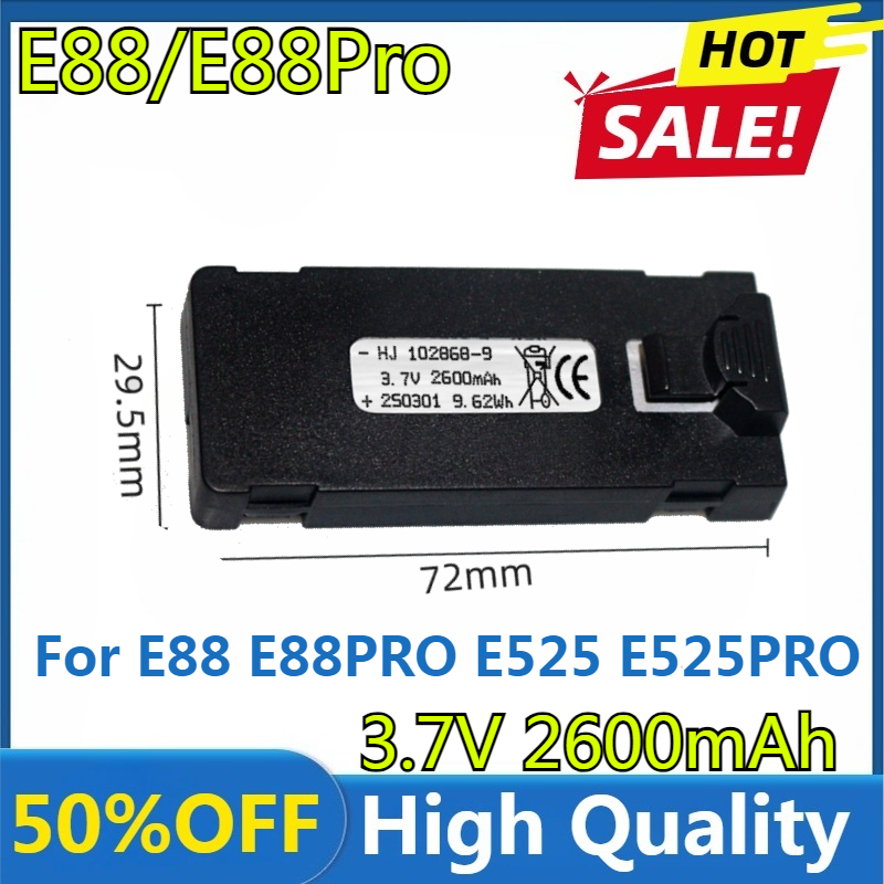 E88 Battery 3.7V 2600mAh For E - Rc Drone E88 评论和价格