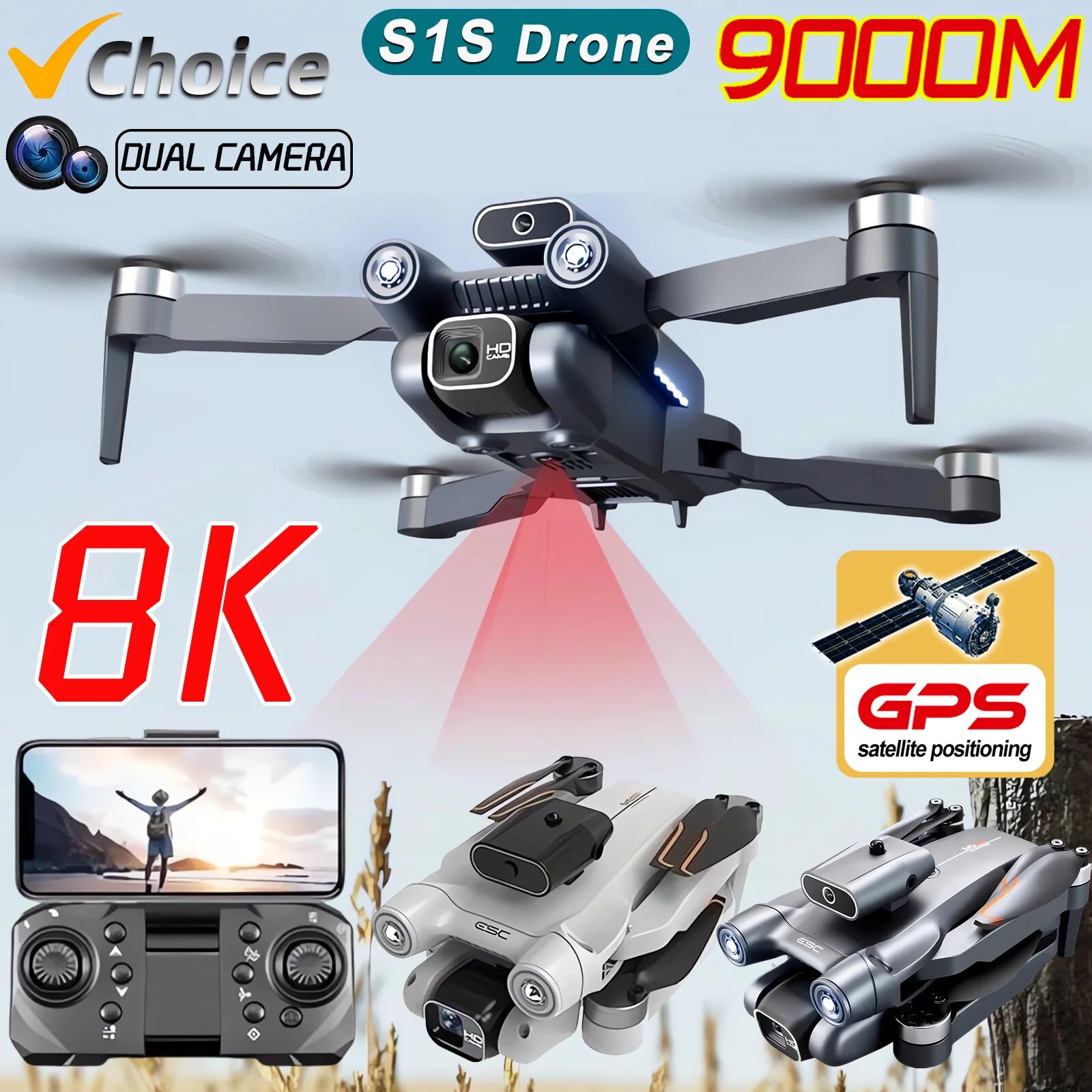 S1S Drone 5G Wifi 4K Professio - Drone S1S Rc Quadcopter 评论和价格