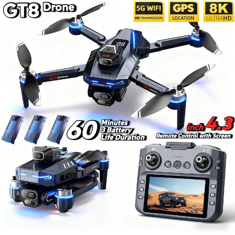HOT For LSRC GT8 Drone 4K Prof - Rc Drone E88 评论和价格