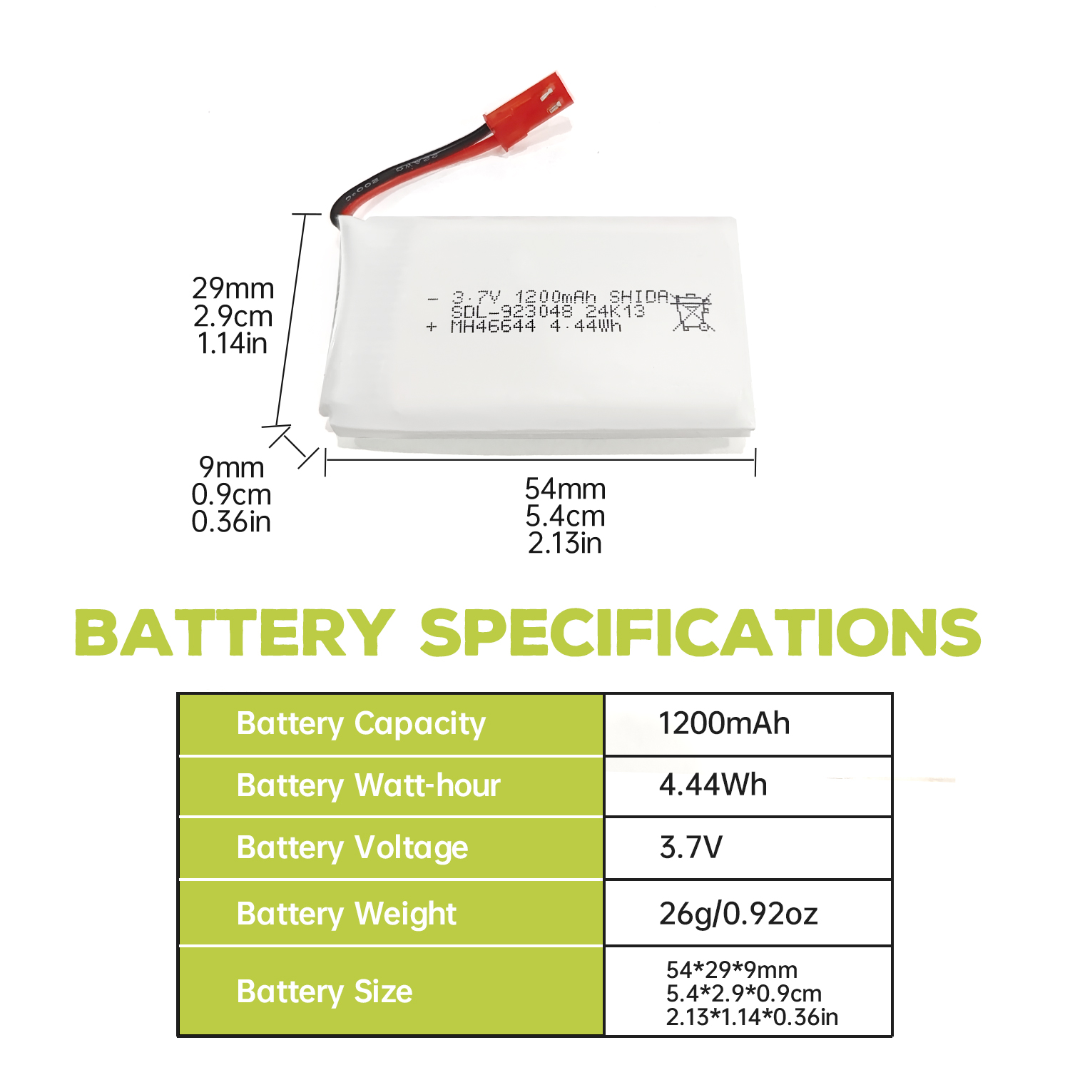5PCS 3.7V 1200mAh 30C JST Plug - Drone Mjx Rc 评论和价格