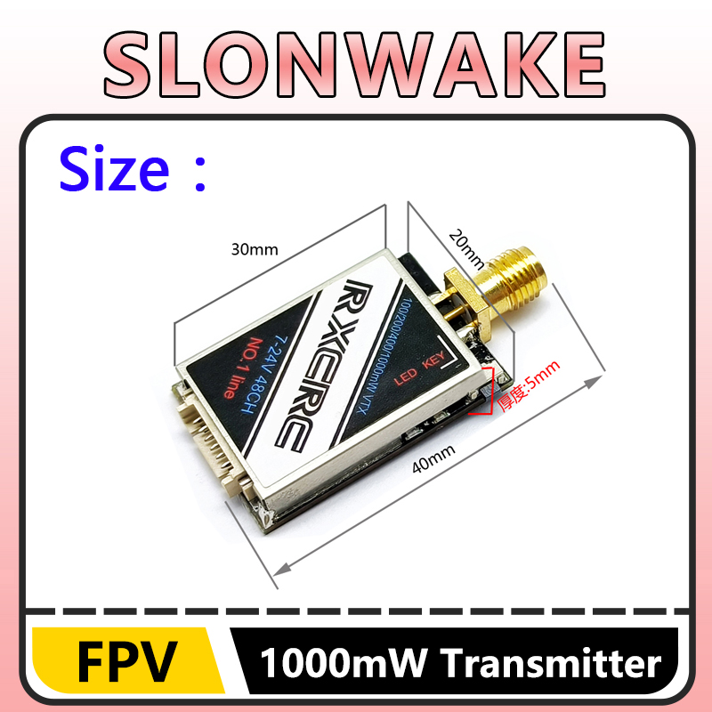 SLONWAKE  5.8G 48CH 1W VTX 100 - Drone Rc Receiver And Transmitter 评论和价格