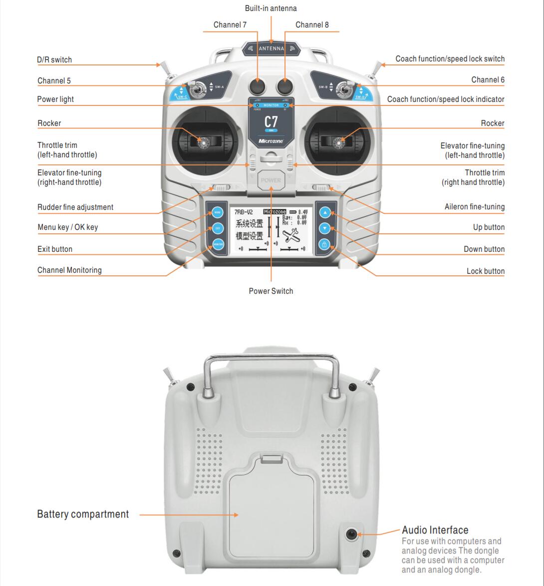 MicroZone MC7 Controller C7 MI - Drone Rc Receiver And Transmitter 评论和价格