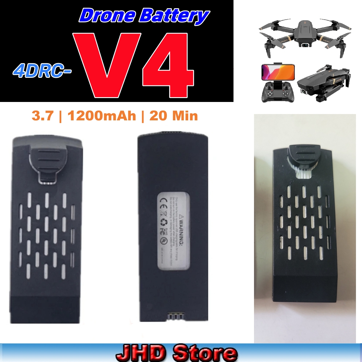 JHD Bateria 4DRC V4 Battery 3. - Drone Rc V4 评论和价格