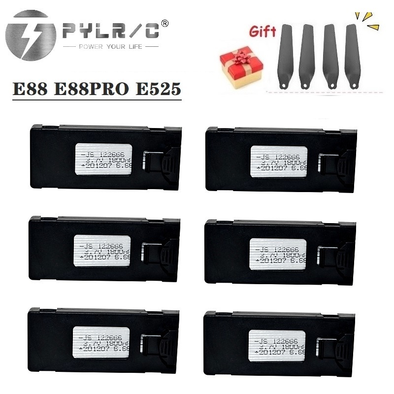 1/2/3/5/10Pcs 3.7V 1800Mah RC  - Drone Rc E88 Pro 评论和价格