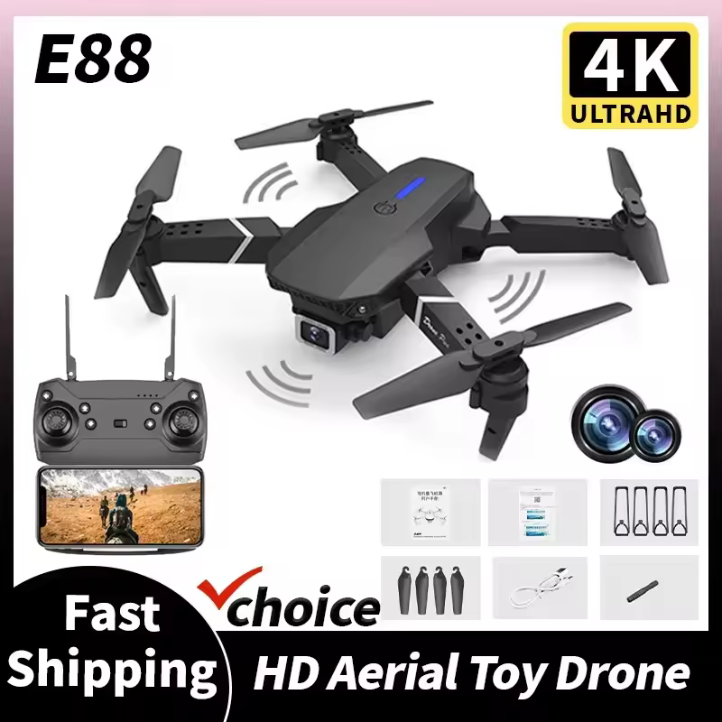 2026 New E88 Pro RC Drone 4K 1 - Drone Rc E88 Pro 评论和价格