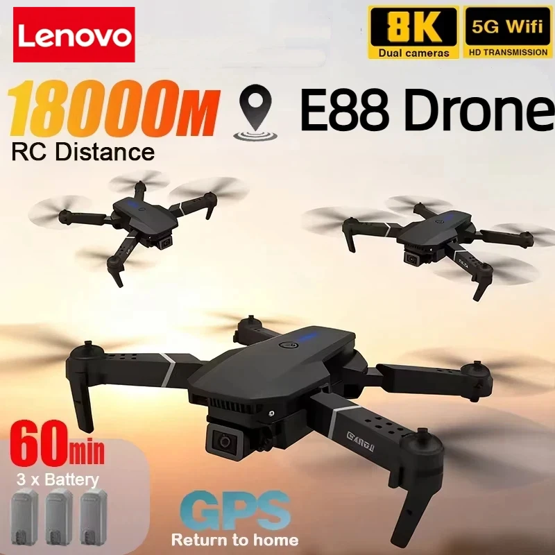 Lenovo New E88 Pro WIFI FPV Dr - Drone Rc E88 Pro 评论和价格
