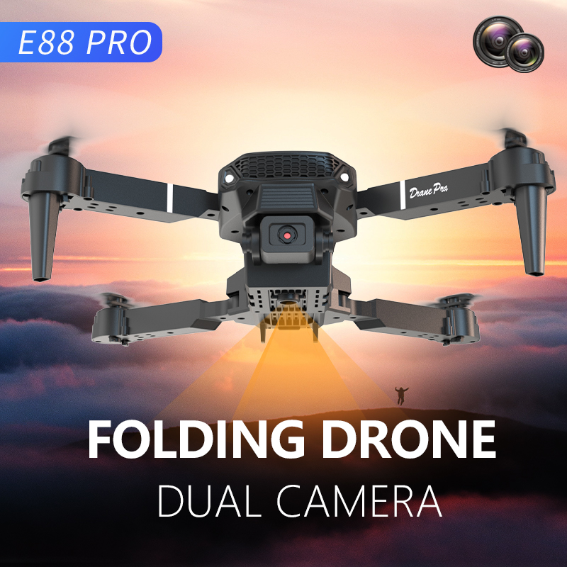 E88 Pro Mini Drone with Dual C - Drone Rc E88 Pro 评论和价格