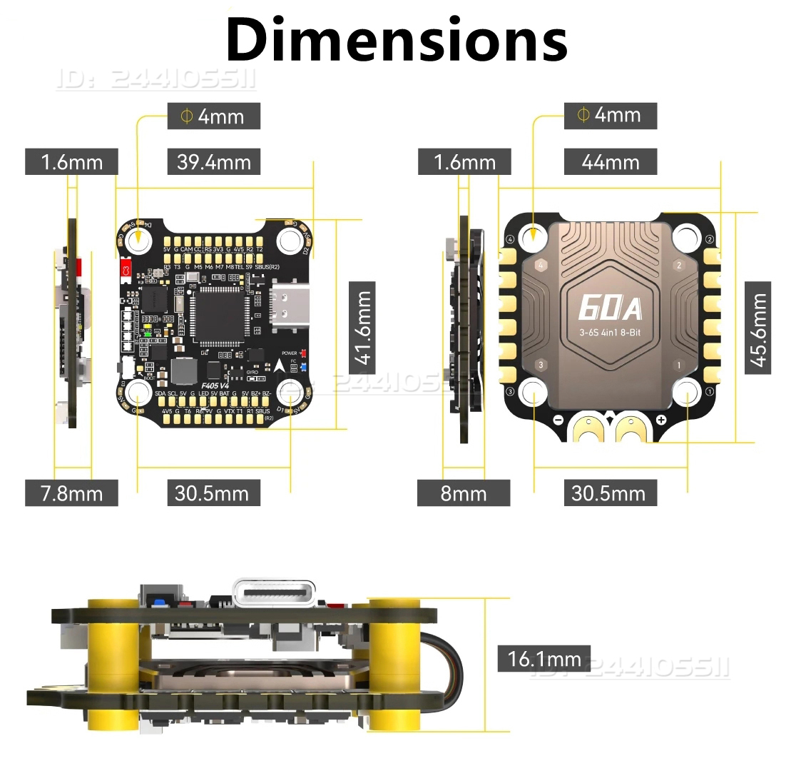 F405 V4 FC Flight Controller w - Drone Rc V4 评论和价格