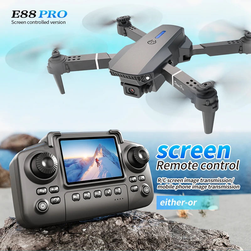 E88 PRO Drone with screen 4K H - Drone Rc E88 Pro 评论和价格